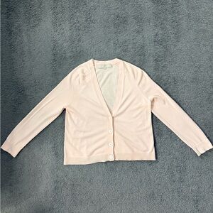 LOFT Light Pink Button-Up Cardigan